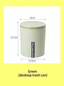 1个迷你垃圾桶，小型带盖垃圾桶，桌面垃圾桶，塑料桌面废纸篓，采用旋转盖设计，防止异味泄漏，用于存放果皮和纸屑等桌面垃圾，保持桌面整洁，适用于浴室、家庭办公室、咖啡桌、办公桌。 - 彩色 - 查看 14