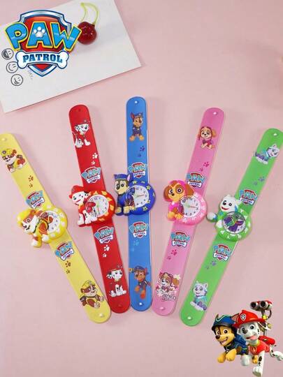 Paw Patrol Ceas pentru adolescenți Patrula Cățelușilor, ceas cu brățară distractivă cu plescăire, ceas electronic pentru adolescenți cu brățară din silicon, mai multe culori disponibile, cadou pentru adolescenți