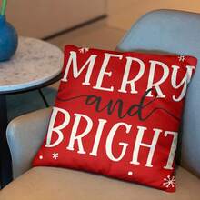 4 buc. fețe de pernă roșii de Crăciun, decor de Crăciun tip casă de la țară, fețe de pernă decorative cu model de camion de Crăciun, potrivite pentru canapea, sufragerie, exterior, inserția de pernă nu este inclusă