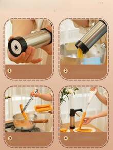 全新多功能烘焙工具饼干枪、裱花袋、西班牙油条机、西班牙油条机、拉丁水果机、圣诞主题饼干枪模具 - 姜饼人、圣诞树、雪花、圣诞袜形状、饼干切割器、无需电力、各种喷嘴、清洁刷、家庭烘焙套装、DIY 烘焙套装、厨房小工具 - 黑色 - 查看 6