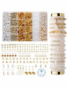 Natural Stone Beads Kit, Multicolor Asymmetrical Natural Stone Beads Kit For Jewelry Making, DIY Craft Bracelet Necklace Earrings, Friendship Gifts Decorate Accessories