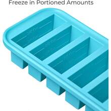 1/2 Cup Silicone Freezer Molds Perfect For Storing Soups Sauces Juices Derts Smoothie Prep And More Freezer Portion Molds For Meal Prepping Aqua 2Pack - Aqua - View 3