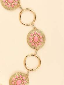 Bohemian Style Pink Turquoise Vintage Belt