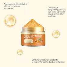 150g,Turmeric Vitamin C Mud Mask, Cleanses Skin Pores, Improves Enlarged Pores And Blackheads And Oil, Brightens And Tightens The Face, Hydrating And Moisturizing The Mud Mask - 橘色 - 查看 3