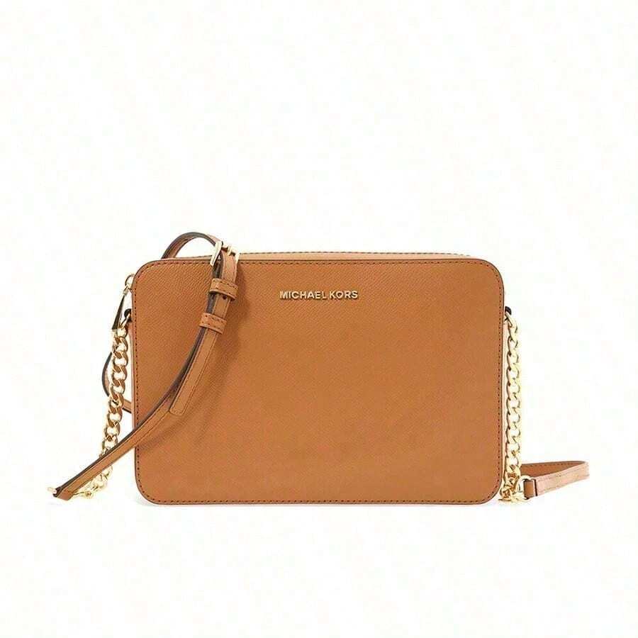 Michael Kors Borsa a spalla/tracolla in PU con logo di marca grande per donna - Marrone, adatta per pendolarismo quotidiano, shopping, look casual 32S4GTVC3L-203