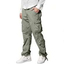 Pantalones cargo para hombre - Verde claro - Ver 2
