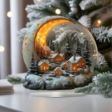 قطعة ديكورية أكريليك قرية القمر البوهيمية - عرض متعدد الوظائف مناسب للمنزل والمكتب، هدية عيد الميلاد المثالية، رائعة لديكور غرفة المعيشة والشرفة والنوم