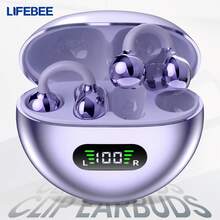 Auriculares inalámbricos LIFEBEE de oreja abierta 5.4, auriculares inalámbricos tipo clip, pantalla LED de batería, control táctil, auriculares deportivos inalámbricos para correr, diseño de oreja abierta - Unitalla - Ver 2