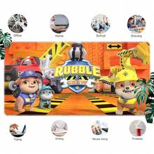 1pc Extra Large  Cartoon Mouse Pad - Rubber Material, Oblong Rectangle Shape, Stitched Edges, Non- & Washable Desk Mat For Computer, Office & Gaming Setup