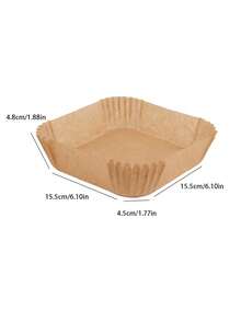 25/50/100Pcs Square Oil-Proof High-Temperature Air Fryer Paper Liners, Disposable Non-Stick Baking Oven Parchment, Practical Kitchen Gadget For Christmas Cooking, Halloween Party, Baking Accessories, Kitchen Essentials