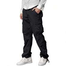 Pantalones cargo para hombre - Gris oscuro - Ver 2
