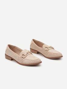 Mocasines calados con suela - Beis - Ver 5