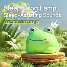 Cute Frog Night Light, Soft Silicone Bedroom LED Lamp, Dimmable Timer Sleep Light, Desktop Decor Lamp, Novelty Lighting Rechargeable Bedside Lamp, Suitable For Fun Room Decoration - Multicolor - View 7