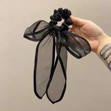 Spitze Mesh Schleife Haarband, femininer Stil, mit Gummibändern gebundenes Haar, Haarband, Schleife, Dutt Haarband, Haraccessoire, 1 Stück, Haargummis, Haargummis, Haargummis, Scrunchies, Haarseile