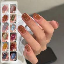 MIANEL 12ML/PCS 2025 新款流行梅子色闪亮碎钻美拉德风格凝胶指甲油秋季热销红色指甲闪亮碎钻凝胶指甲油闪光指甲金色指甲红色指甲白色指甲粉色指甲圣诞指甲万圣节指甲秋季指甲冬季指甲 UV 光指甲适用于指甲高密度指甲美甲沙龙特殊用途指甲用品指甲礼物女孩指甲 - 彩色 - 查看 11
