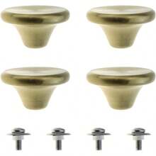 MEETOOT Juego de 4 pomos de horno de acero inoxidable dorado para tapa de olla compatible con hornos de hierro fundido esmaltado - Dorado - Ver 4