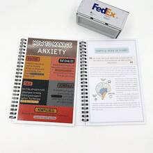 Cuaderno espiral de tapa dura premium para el manejo de la ansiedad A5 | Adecuado para la escuela, el trabajo, la oficina, la relajación y la organización, alta, guía de pensamiento racional, suministros de oficina para estudiantes, papel de calidad, diseño de tapa blanda, regalo creativo para mujeres