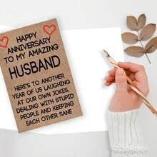 Romantic Fathers Day Gift For Husband Fiance, Funny Fathers Day Card From Wife, Funny Father's Day Gifts Idea For Men Him - ZW 372 - Xem 4