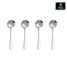 4/6 lingurițe mini de desert din oțel inoxidabil argintiu/auriu de înaltă calitate, 4,5 inch, lingurițe pentru înghețată, lingurițe pentru sos, lingurițe pentru condimente, lingurițe de cafea, lingurițe de ceai, ustensile de bucătărie, lustruite oglindă, ideale pentru înghețată/sos/cafea/Crăciun/Halloween/Paște/Ziua Recunoștinței