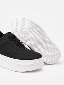 Women's Chunky Platform Sneakers - Casual Spring/Autumn - Black - View 6