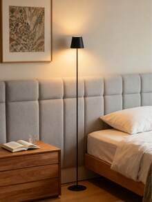 1 pieza Lámpara de piso recargable de 1200mAh, luz de lectura de escritorio ajustable en brillo, lámpara atmosférica de pie, interruptor táctil, adecuada para dormitorio, sala de estar, lámpara decorativa de mesita de noche, luz nocturna