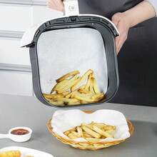 100pcs Air Fryer Oil-Absorbing Non-Stick Baking Paper-Suitable For Sandwich, Food Tray And Basket Lining, Barbecue Oil-Absorbing Paper, Safety, Easy To Clean, Suitable For Most Air Fryers, Oil-Proof, Suitable For Frying, Baking, Kitchen Essential Supplies, 18cm*18cm