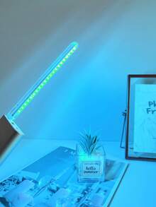 1 件 24LED 冰蓝色 USB 灯，卧室游戏室装饰灯，可调光氛围灯，适合约会、直播，无需开关 - 冰川藍 - 查看 3