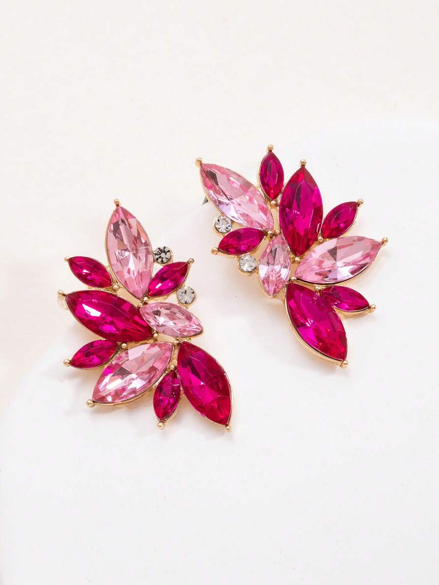 1 Pair Of Bohemian Diamond Studded, Fashionable, Versatile, High-End, Feminine Temperament, Socialite, Luxurious High-End Earrings