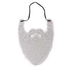 Halloween Party Fake Beard Costume Facial False Beard Male Fake Whisker for Party Supplies Grey - como en la foto - Ver 7