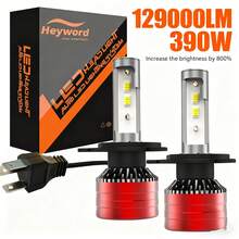 Heyword Upgraded LED Car Light Bulbs, Compatible With H1, H7, H11, 9005, 9006, 9004, 9007, H4, H13, 880, 55000LM, 6000K Cool White Light, High Power CSP Chip, 1:1 Precise Light Pattern, 800% Brightness, Easy Installation - White - View 16