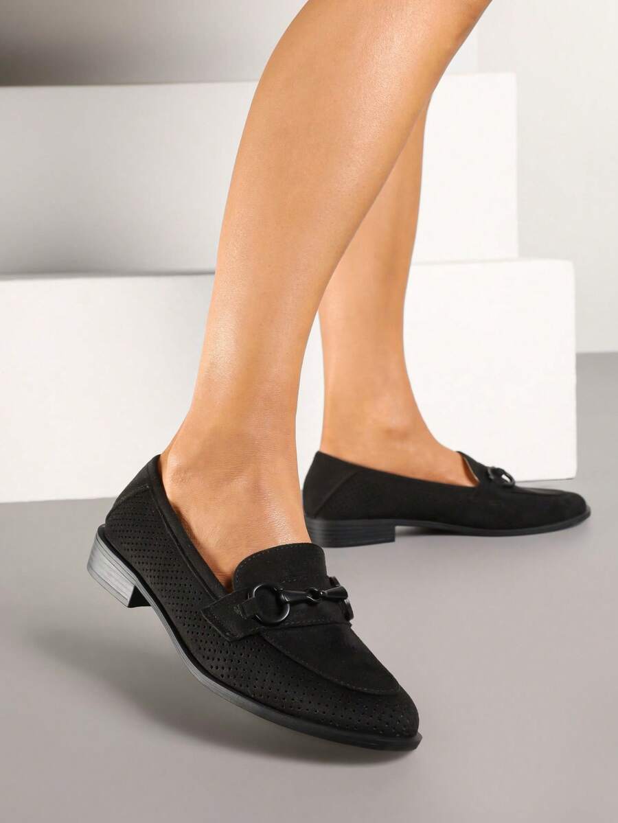 Vices Openwork Moccasins With Leather Insole - Black - View 1