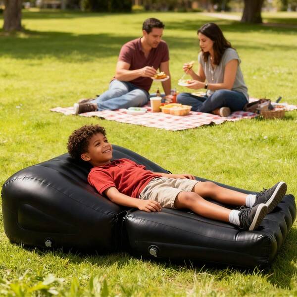 1 Stück aufblasbarer Sessel, aufblasbarer Super-Lounge, Lazy Sofa, perfekt für Outdoor Camping/Garten/Park, Erwachsenen Falt-Luftstuhl, aufblasbarer Freizeitstuhl, geeignet für jede Innenraumsituation, Geschenk zum Neuen Jahr, Geburtstagsgeschenk