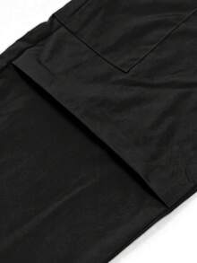 Purechapter 2 Peças Conjunto de Calças para Meninas, Calça Cargo Preta Casual com Bolso Lateral e Calça Reta de Cintura Elástica com Estampa de Leopardo, Adequado para Uso Casual Diário, Atividades ao Ar Livre, Outono/Inverno