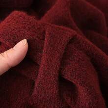 Shawl Wraps Women, Knitted Shawls And Wraps Cardigan Cape Wool Cashmere Shoulder Top Sweater Shawl Scarf - 紅色 - 查看 5