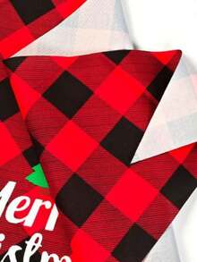 1 قطعة - وشاح رأس للكلاب بطبعة شطرنج كلاسيكية لعيد الميلاد، وشاح مثلث للحيوانات الأليفة، مناسب للكلاب متوسطة وكبيرة الحجم، بطبعات بابا نويل والرجل الثلجي على طبعة شطرنج كلاسيكية