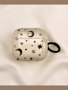 透明米色星月印花蓝牙耳机盒 - 無色 - 查看 8