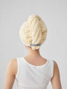 1pc Coral Fleece Extra Large Thick Super Absorbent Hair Drying Towel, Simple Solid Color Towel For Long & Short Hair, Home Use Shower Towels For Beauty Salon, Hotel Sports,Home Essentials, Towel, Skin Care Hair Drying Towel Wrap - Multicolor - View 6