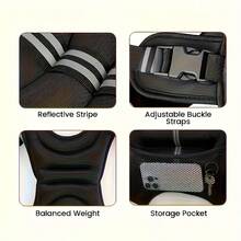 1 pieza Chaleco con peso ajustable, con tiras reflectantes, adecuado para correr, entrenamiento, ejercicio, trotar, caminar - Unisex