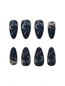 Christmas Nails, 24 Pieces Per Set Almond-Shaped Christmas Pink-White French Tips Adorable Gingerbread Man, Candy Cane, Christmas Tree And Holly Berry Designs Press-On Short Nails Suitable For Sassy Girls, Office Ladies, Parties, Dates And Everyday Wear Perfect For Festive Occasions - Nhiều màu 4 - Xem 3