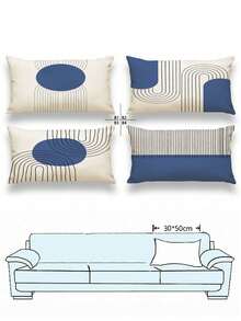 4 Stück Bohemian Stil Klassisches Muster Kissenbezug, mit Reißverschluss, waschbar und wiederverwendbar, Heimdekoration, Sofakissenbezug für Schlafzimmer, Wohnzimmer, Sofa, Auto, Stühle (Kissenfüllung nicht enthalten)