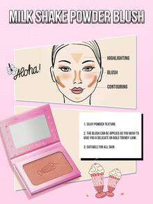 Misslyn Phấn má hồng Milkshake, Phấn má hồng nhũ, Có gương, Lên màu chuẩn, Hiệu ứng trang điểm tự nhiên, Dễ tán, Thuần chay, Không thử nghiệm trên động vật - #1 Dâu tây - Xem 6