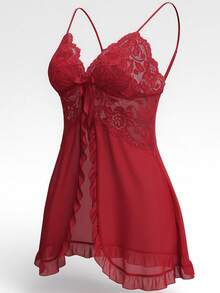 SOFUSEN 大码睡衣，Pure Desire 风格修身吊带睡裙，简约舒适柔软，适合派对穿着，是浪漫情侣之夜和圣诞夜的理想礼物