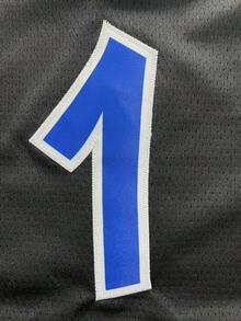 1pc Men's Embroidered Basketball Jersey Sleeveless V-Neck T-Shirt, Casual Sports Top For Party - Black - View 4