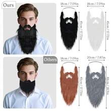 4 Pcs Long Fake Beards Wizard Beard Dwarf Gnome Beard Costume Accessories Dress Up for Party Cosplay Supplies - como en la foto - Ver 3