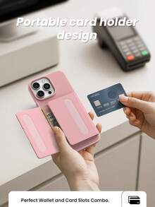 Cardholder Phone Cases For 17 Pro Max,M Wallet Phone Cover For 17 Pro Max, Cardholder Phone Case For 16 Pro Max With Crossbody Phone Lanyard, For Ip13/ 16E/16Pro, Ip11 Mobile Phone With Adjustable Cell Phone Accessories, Android Phone Case For Galaxy A17/S25FE/S25 Ultra, Hybrid Android Phone Case For Redmi 15C. - Pink - View 10