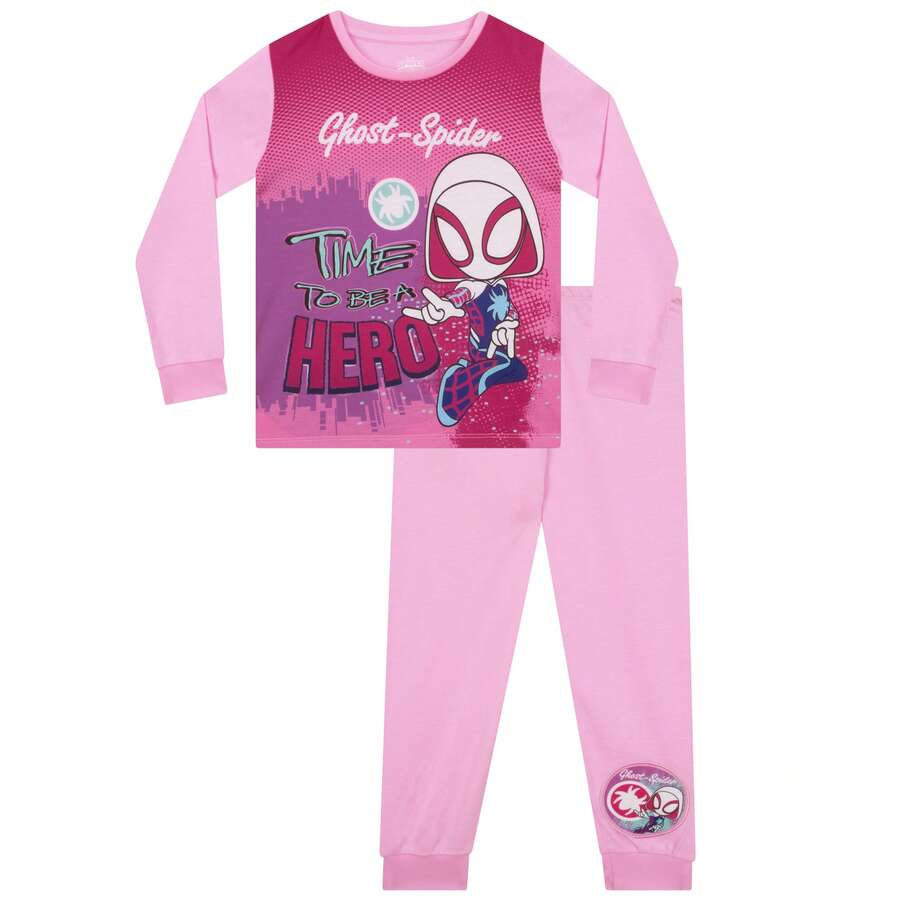 Bộ đồ ngủ dài tay Spidey và những người bạn tuyệt vời của anh ấy - Hồng - Xem 1