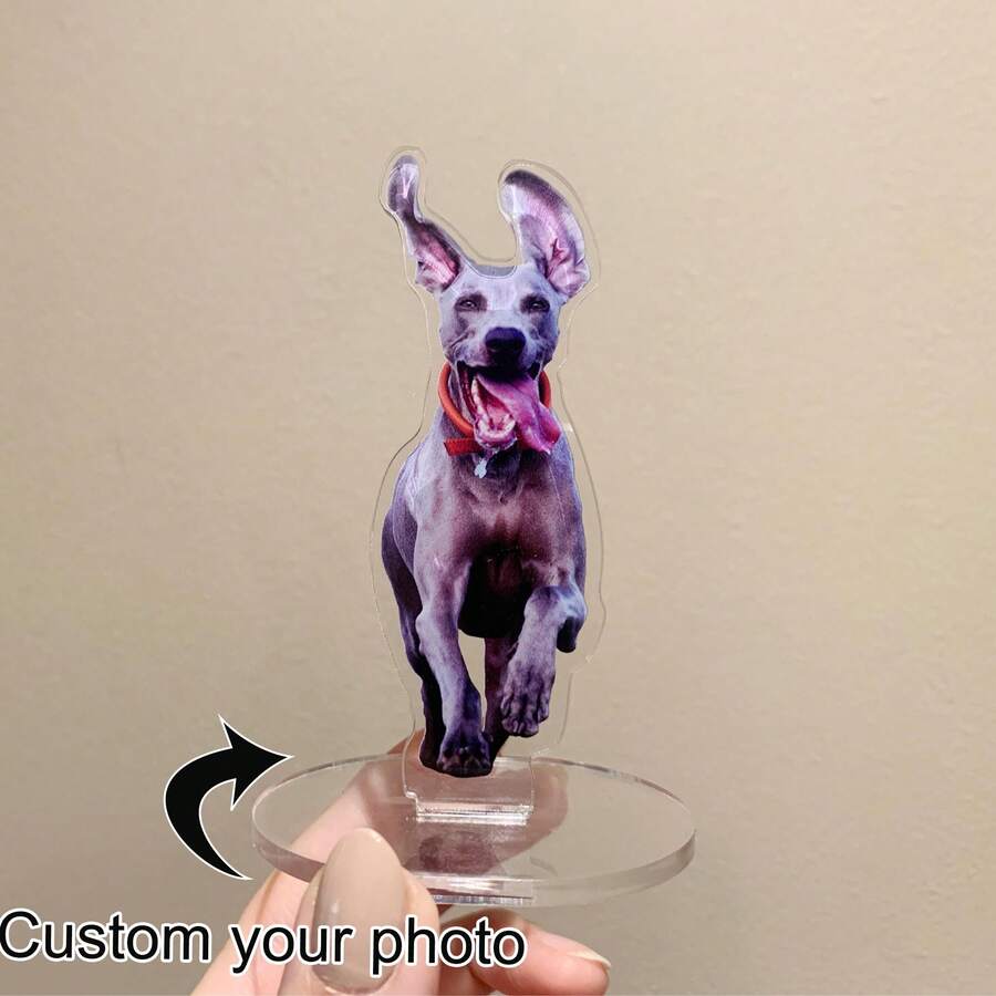 定制宠物亚克力立牌，个性化宠物亚克力立牌，定制狗狗亚克力立牌，亚克力照片剪纸，猫咪照片立牌，个性化照片礼物，周年纪念礼物（男女皆宜），照片雕塑，肖像礼物，节日日历，家居装饰客厅