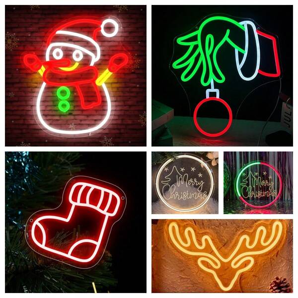 Weihnachts-Neonleuchten für Wanddekoration, Weihnachtsdekoration für Weihnachtsparty Hintergrund, Schlafzimmer, Wohnzimmer, Weihnachtsgeschenk, Weihnachtsparty Zubehör