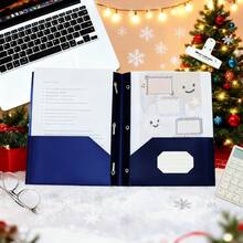 10 Peças/Pacote Pasta Tipo D Americana de PP para Escritório, Clipe em Forma de Girino, Bolsa de Documento de Bolso Duplo