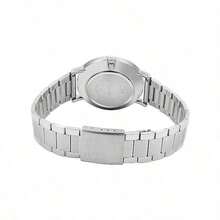 Casio Relógio analógico masculino minimalista de aço inoxidável com mostrador preto e 3 ponteiros, presente para homens MTP-VT01D-1B